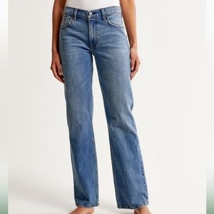 Abercrombie + Fitch The 90’s Baggy Low Rise Jean Blue